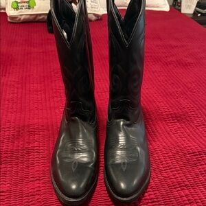 Men’s Black Leather Western Boots